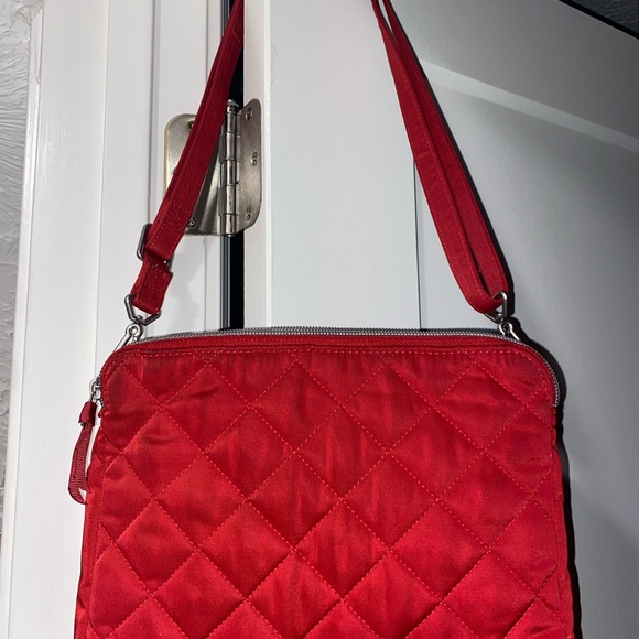 Vera Bradley Triple Compartment Crossbody bag in the color Cardinal Red. - Picture 7 of 8